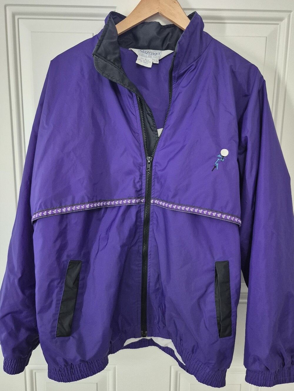 Slazenger Purple Windbreaker with Black Trim
